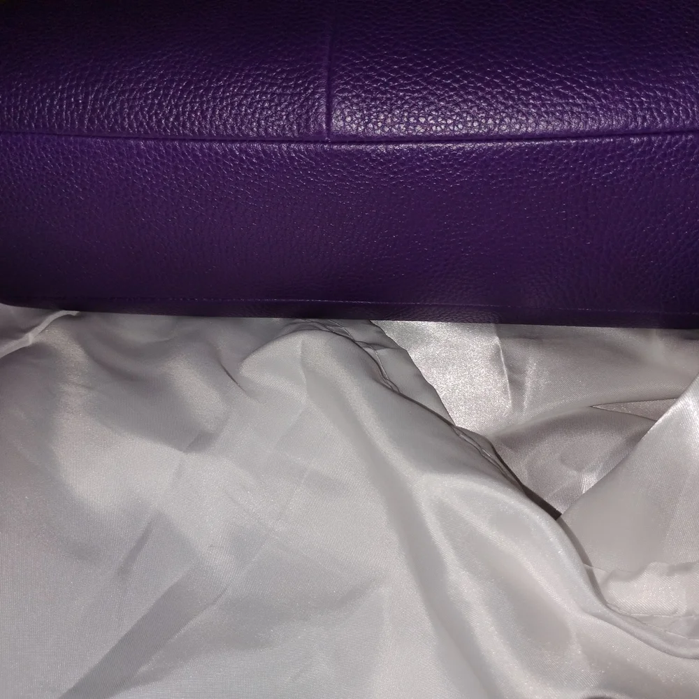 Coach Vibrant Purple Leather Satchel - Picture 4 of 14